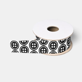 Schwarze Schaltfläche Ripsband