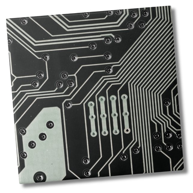 Schwarze Schalttafel der Technologie Fliese (Unique Modern Industrial Black Circuit Technology Ceramic Tile)