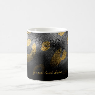 Schwarze Schatten & Leopardenprint Exotischer Chic Kaffeetasse