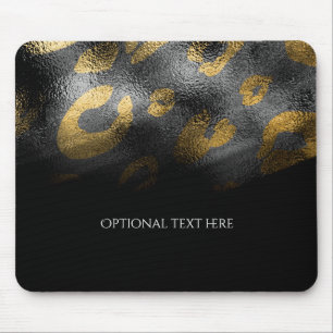 Schwarze Schatten & Leopardenprint Exotischer Chic Mousepad