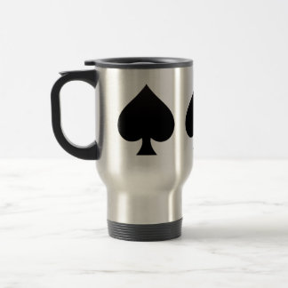 Schwarze Schaufel - Kartenspiel, Poker, Speer Reisebecher