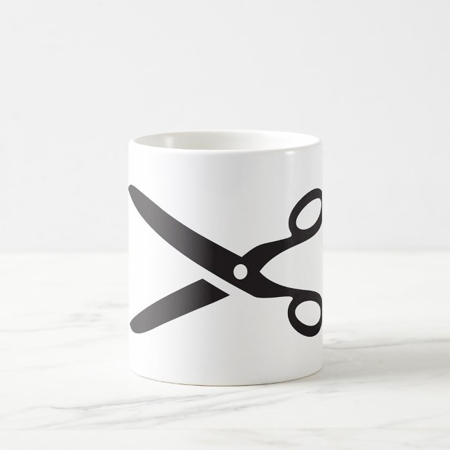 Schwarze Schere Kaffeetasse (Von Creator hochgeladen)