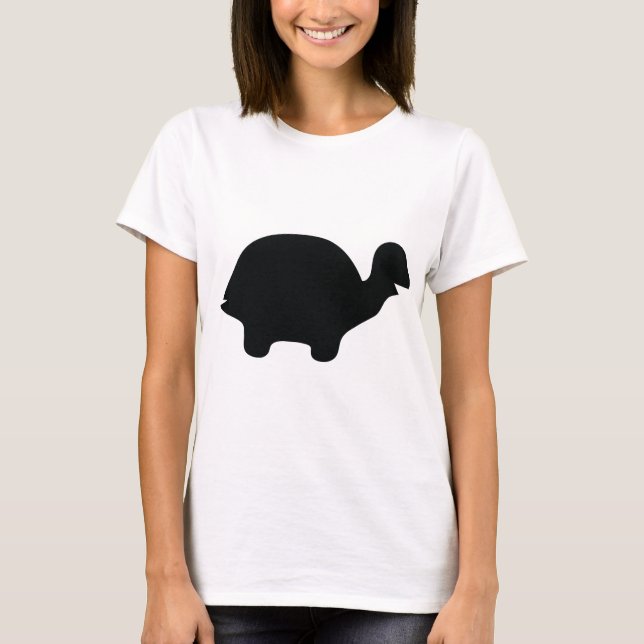 schwarze Schildkröteikone T-Shirt (Vorderseite)