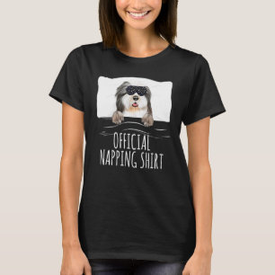 Schwarze Schlafmaske Bartollie Offizielle Napping T-Shirt