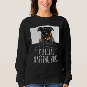 Schwarze Schlafmaske Beauceron Offiziell Napping Sweatshirt