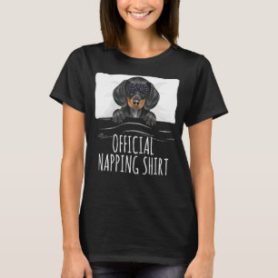 Schwarze Schlafmaske Schwarze Dackel Offizielles N T-Shirt