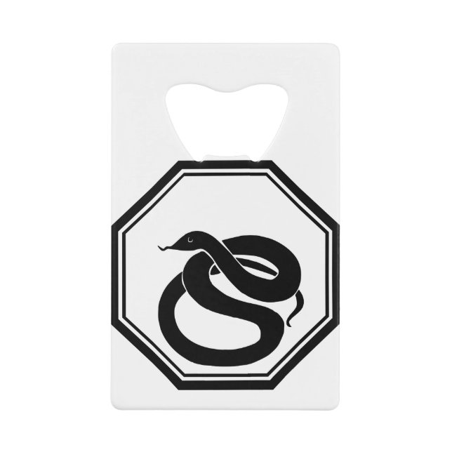 Schwarze Schlange Geldbeutel Flaschenöffner (Vorderseite)