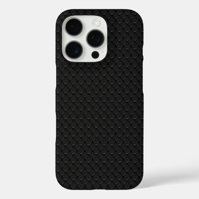 Schwarze Schlangen-Skin-Skalen Case-Mate iPhone Hülle (Rückseite)