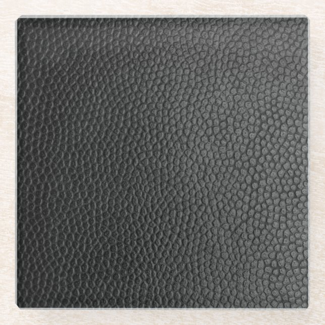 Schwarze Schlangenhaut Glasuntersetzer (Vorderseite)