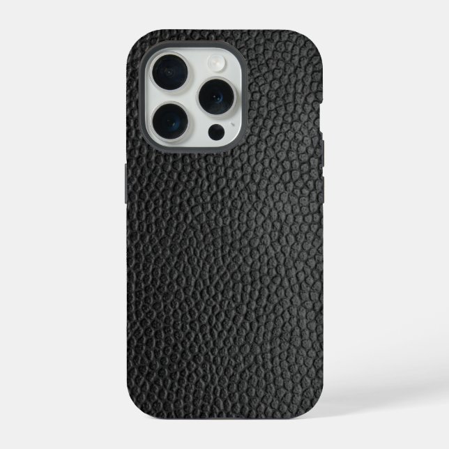 Schwarze Schlangenhaut  iPhone Hülle (Rückseite)