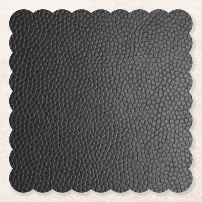 Schwarze Schlangenhaut Untersetzer (Vorderseite)