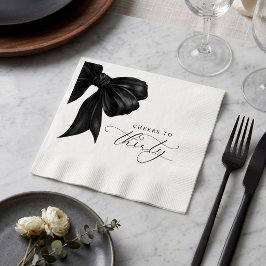 Schwarze Schleife 30. Geburtstag Serviette