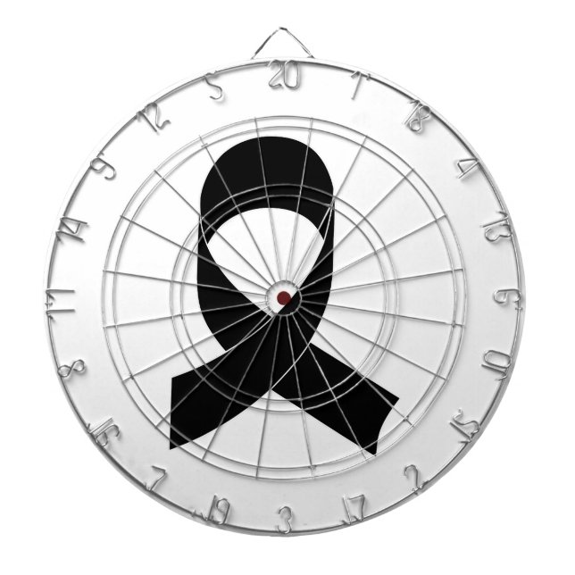 Schwarze Schleife Zeichnend Dartscheibe (vorne)