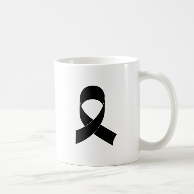 Schwarze Schleife Zeichnend Kaffeetasse (Rechts)