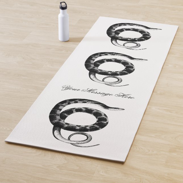 Schwarze schlicht-Bauchschlange Yogamatte (Beispiel)