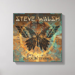 Schwarze Schmetterlingsarbeit auf Leinwand