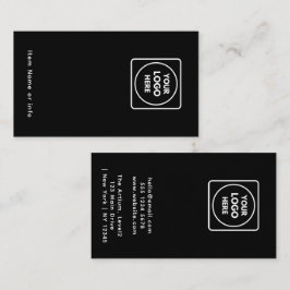 Schwarze Schmuckkollektion | Benutzerdefiniertes L Visitenkarte