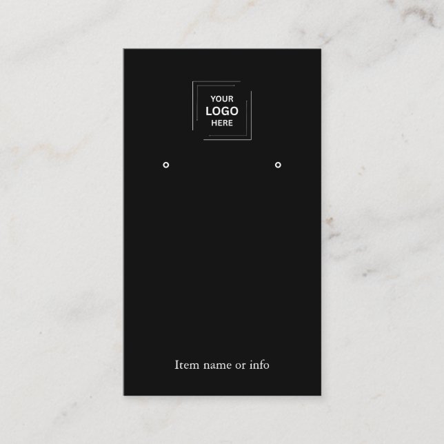 Schwarze Schmuckverpackung Elegantes Display-Desig Visitenkarte (Vorderseite)
