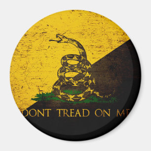 Schwarze Schmutz Anarcho Gadsden Flagge Magnet