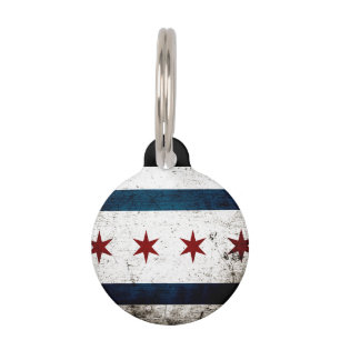 Schwarze Schmutz-Chicago-Flagge Tiermarke