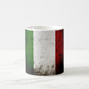 Schwarze Schmutz-Italien-Flagge Tasse