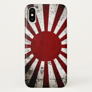 Schwarze Schmutz-Japan-aufgehende Sonne-Flagge Case-Mate iPhone Hülle
