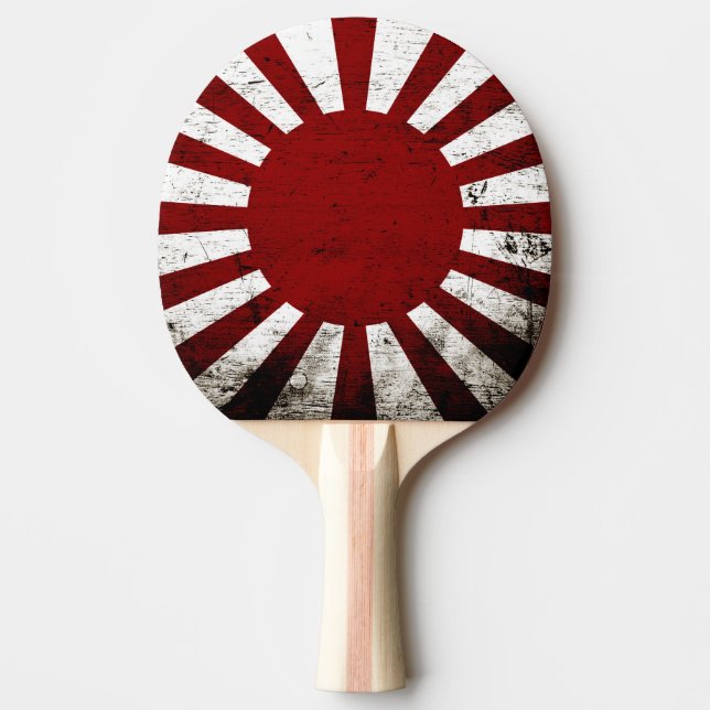 Schwarze Schmutz-Japan-aufgehende Sonne-Flagge Tischtennis Schläger (Vorderseite)