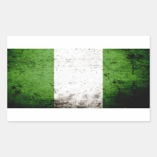 Schwarze Schmutz-Nigeria-Flagge Rechteckiger Aufkleber