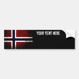 Schwarze Schmutz-Norwegen-Flagge Autoaufkleber