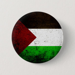 Schwarze Schmutz-Palästina-Flagge Button