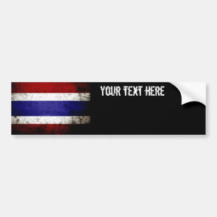Schwarze Schmutz-Thailand-Flagge Autoaufkleber