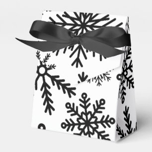 Schwarze Schneeflocken Geschenkschachtel