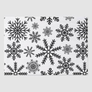 Schwarze Schneeflocken Seidenpapier