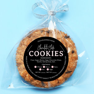 Schwarze Schokolade Chip Cookies Hütte Law Aufkleb Runder Aufkleber