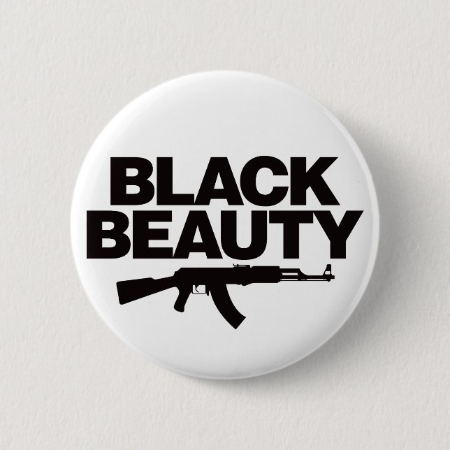 Schwarze Schönheit AK - Schwarzes Button (Vorderseite)