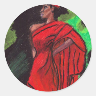 SCHWARZE SCHÖNHEITSkleber Runder Aufkleber