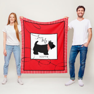 Schwarze schottische Terrier-HundeLiebe mein Fleecedecke