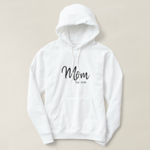 Schwarze Schrift etablierte Mutter Hoodie