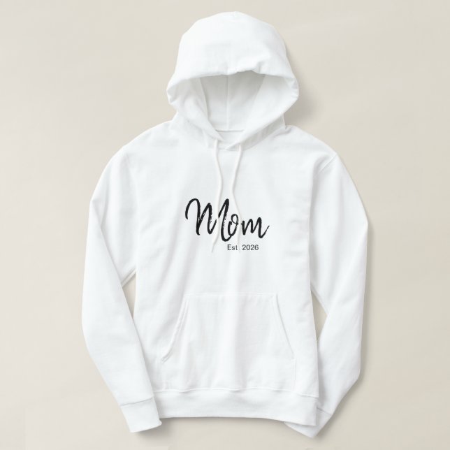 Schwarze Schrift etablierte Mutter Hoodie (Design vorne)