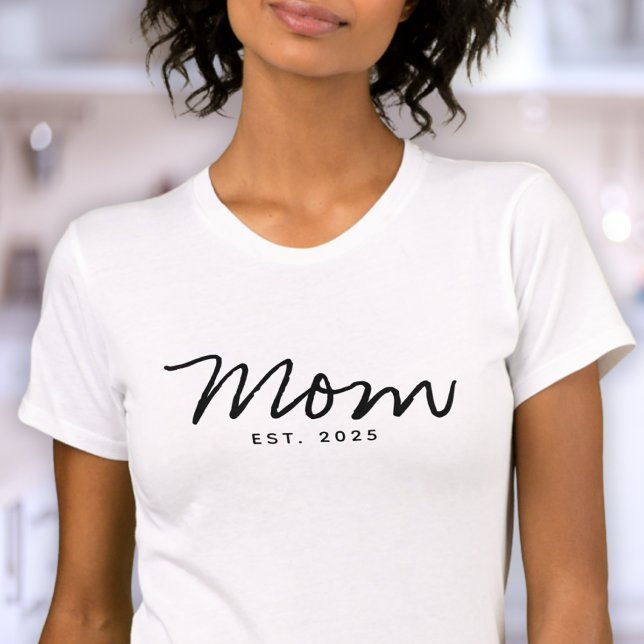 Schwarze Schrift etablierte Mutter T-Shirt (Von Creator hochgeladen)