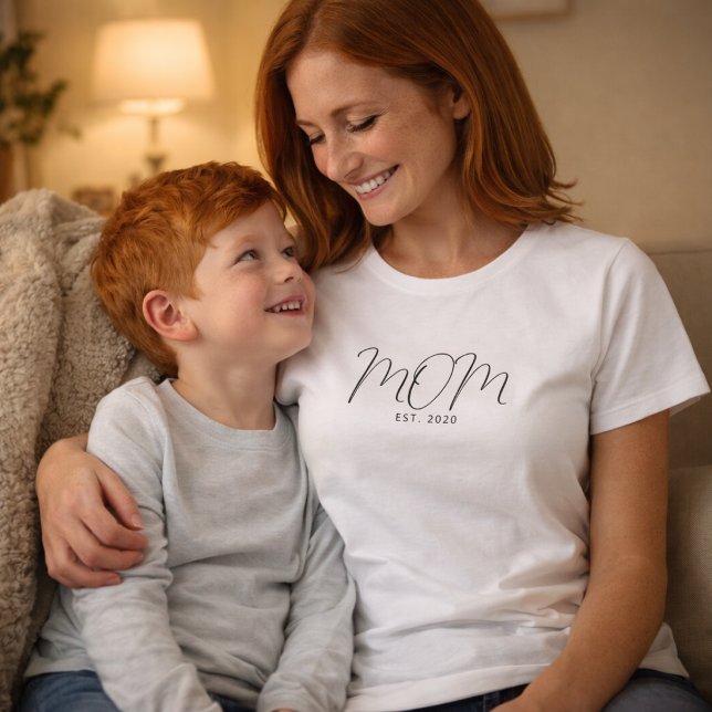 Schwarze Schrift etablierte Mutter T-Shirt (Von Creator hochgeladen)