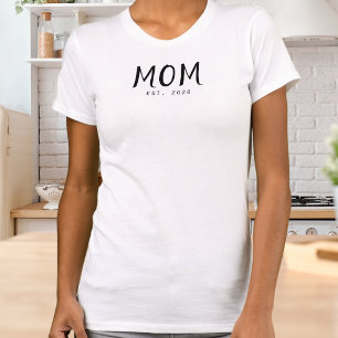 Schwarze Schrift etablierte Mutter T-Shirt