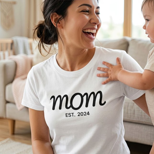 Schwarze Schrift etablierte Mutter T-Shirt (Von Creator hochgeladen)