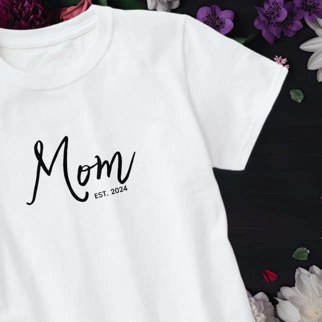 Schwarze Schrift etablierte Mutter T-Shirt (Von Creator hochgeladen)