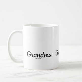 Schwarze Schrift etablierte Oma Kaffeetasse