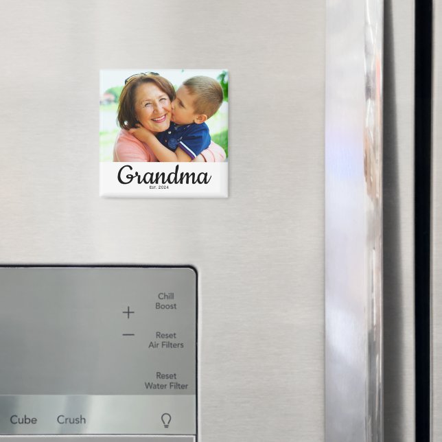 Schwarze Schrift etablierte Oma  Magnet (In Situ (Kühlschrank))