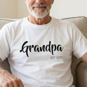 Schwarze Schrift etablierter Opa T-Shirt