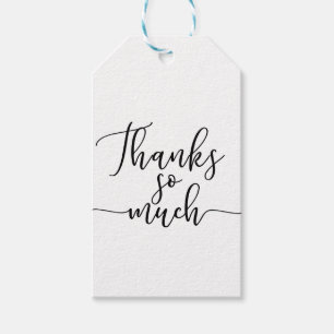 Schwarze Schriftart Danke Danke Vielmals Gefallen Geschenkanhänger