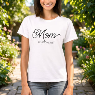 Schwarze Schriftart Etablierte Mom T-Shirt