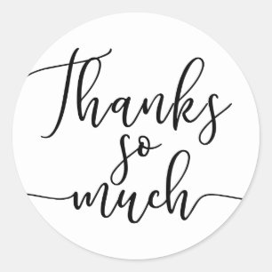 Schwarze Schriftart Vielen Dank Danke Schön Runder Aufkleber